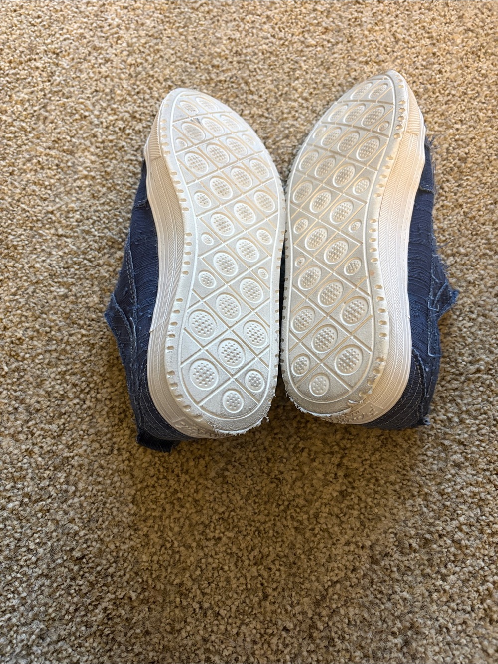 Blowfish Frayed Denim Slip-On Sneakers - Navy Blue - Picture 6 of 7